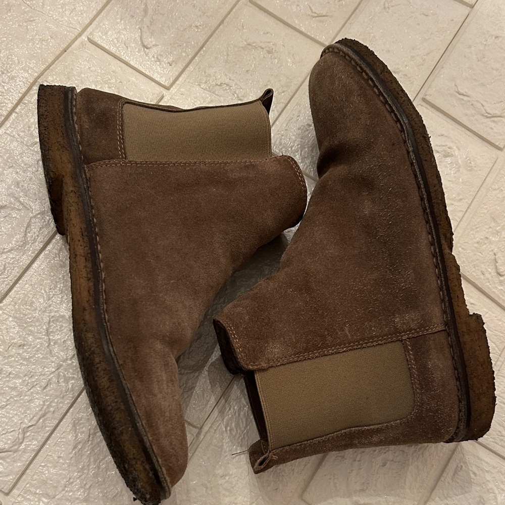 Vince Women's Brown Suede Ankle Boots Chelsea Western Festival. 8M EURO 39